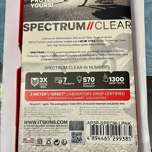 IPhone 12/12 PRO MAX CASE, Pink Clear by Spectrum-ITSKINS, Never Opened! - Picture 6 of 9